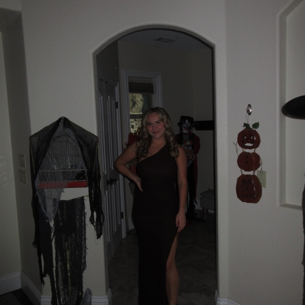 Whitefox Brown Off the Shoulder Maxi Dresse